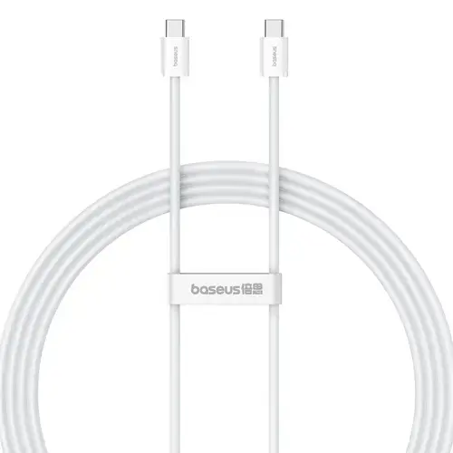 Cablu Baseus Superior Series 2, Incarcare rapida, USB-C la USB-C, 100W, 2m (Alb)
