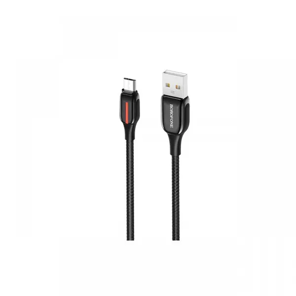 Cablu Borofone BU14 Heroic USB la MicroUSB, 1.2m Negru