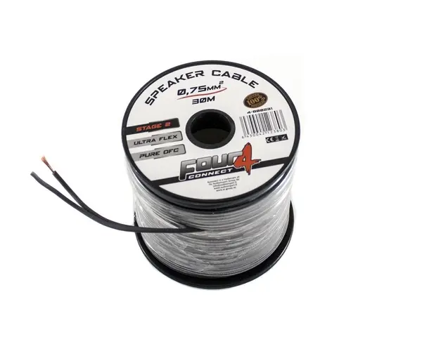 Cablu boxe Four Connect, 4-800231, Stage 2, Rola 30 M, 2 x 0.75 mm2, OFC
