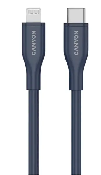 Cablu Canyon - CLNM60 C-L, USB-C/Lightning, 1 m, negru
