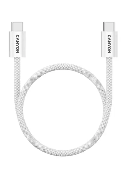 Cablu Canyon - OnWire 60MG, USB-C/USB-C, alb