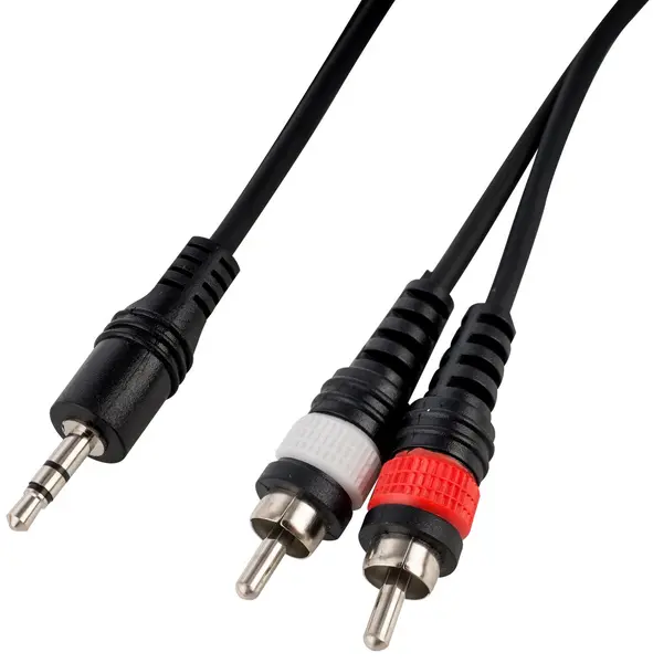Cablu Cascha - HH 2098, 2х RCA/3.5 mm, 3 m, negru