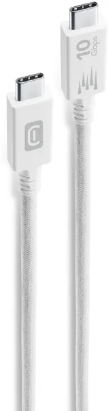Cablu Cellularline - Fast Transfer, USB-C/USB-C 3.1, 1.5 m, alb