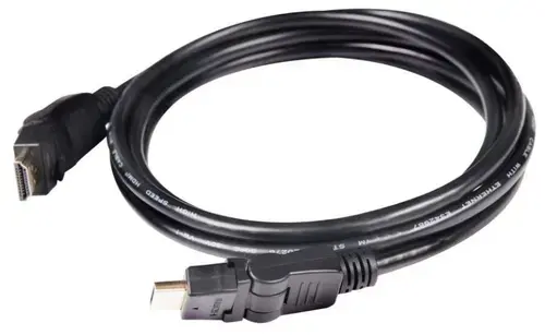 Cablu Club 3D CAC-1360, Conectori Rotativi la 360 de grade, HDMI 2.0, 4K UHD, 60Hz, 2m (Negru)