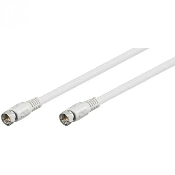Cablu coaxial antena F 0.5m Alb, AK-SAT-0005-S