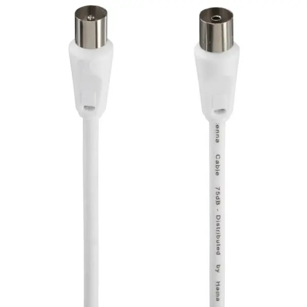 Cablu coaxial Hama 205029, 3m, Alb