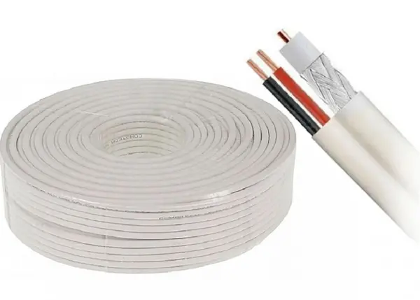 Cablu coaxial RG6 Cupru +2x0.75 alimentare CCA,100m