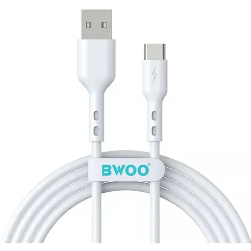 Cablu date BWOO BO-X172C, USB - USB-C, 60W, 1m (Alb)
