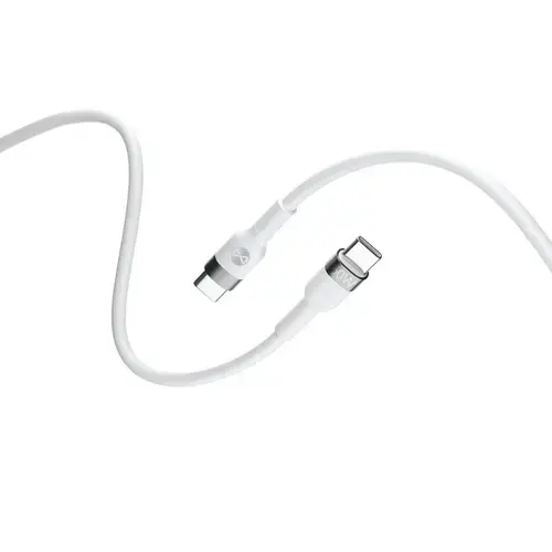 Cablu date/incarcare Forever Flexible, 60W, 2m, USB-C - USB-C (Alb)