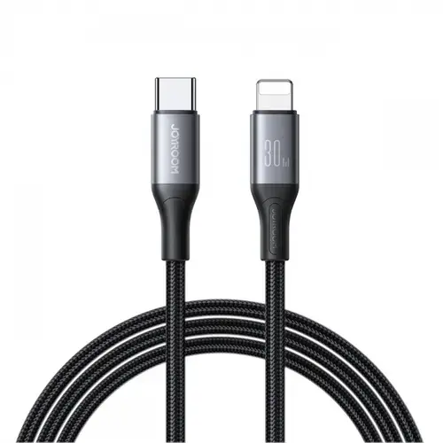 Cablu Date/Incarcare Joyroom S-A28 Flash, USB-C - Lightning, 30W, 2m (Negru)