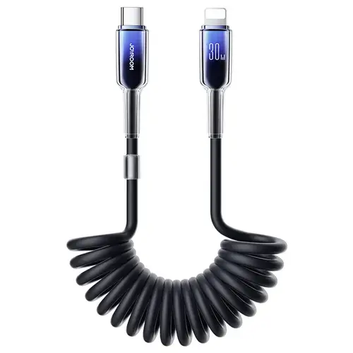 Cablu Date/Incarcare Joyroom S-A43 Crystal, USB-C - Lightning, 30W, 1.5m (Negru)