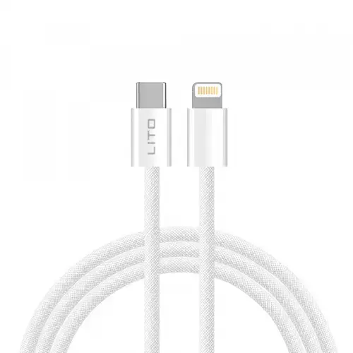 Cablu Date/Incarcare Lito LD04CL, USB-C - Lightning, 27W, 2m