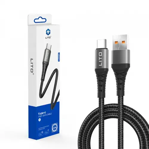 Cablu Date/Incarcare Lito LD22T, USB-A - USB-C, 18W, 2m