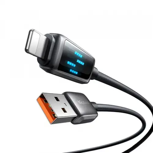 Cablu Date/Incarcare McDodo CA-5250 Display, USB-A - Lightning, 18W, 1.2m (Negru)