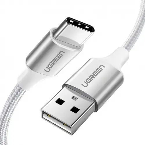 Cablu Date/Incarcare UGREEN US288, USB-A - USB-C, 18W, 2m (Alb)