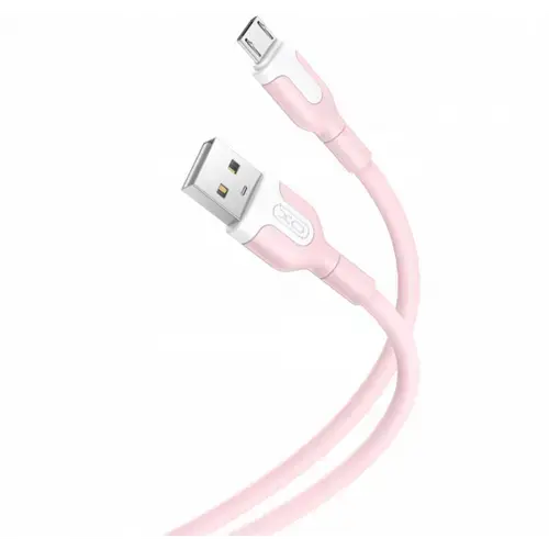 Cablu Date/Incarcare XO Design NB212, USB-A - microUSB, 18W, 1m (Roz)