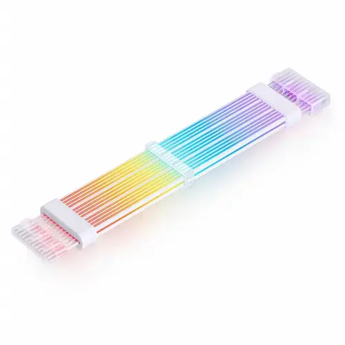 Cablu date Jonsbo PC Light Cable ZUAD-1561, Pentru placa video, 3x 8-Pin, iluminare ARGB (Alb)