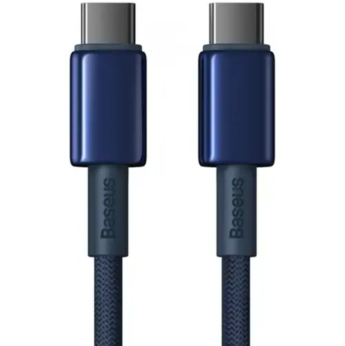 Cablu Date si Incarcare Baseus Tungsten Gold P10319800321-04, USB-C - USB-C , 100W, 2m (Albastru)