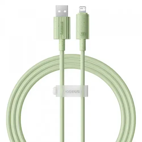 Cablu Date si Incarcare USB-A - Lightning Baseus Habitat P10360200631-01, 18W, 2m, Verde