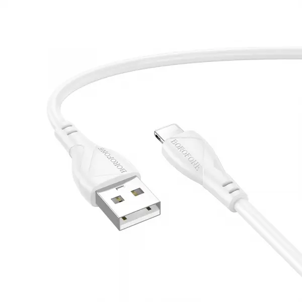 Cablu Date si Incarcare USB-A - Lightning Borofone BX121 Energy, 18W, 1m, Alb