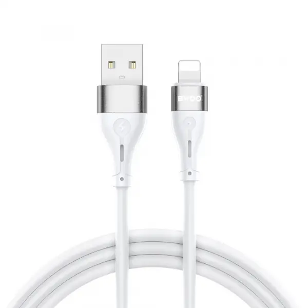 Cablu Date si Incarcare USB-A - Lightning BWOO X280L, 15W, 1m, Alb