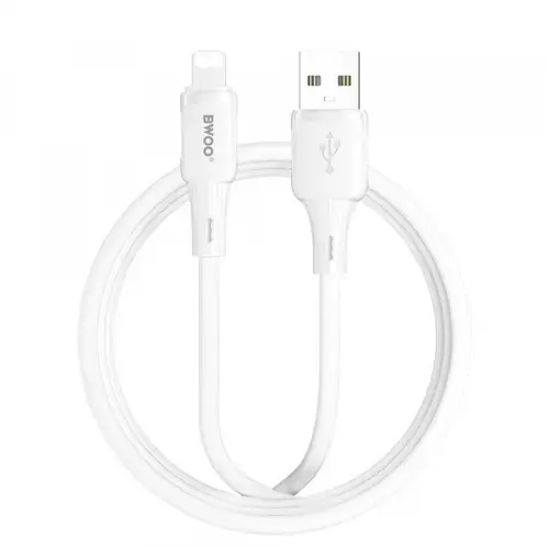 Cablu Date si Incarcare USB-A - Lightning BWOO X329L, 18W, 1m, Alb
