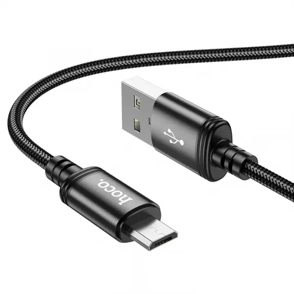 Cablu Date si Incarcare USB-A - microUSB HOCO X89, 18W, 1m, Negru