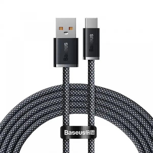 Cablu Date si Incarcare USB-A - USB-C Baseus Dynamic Series, 100W, 2m, Gri CALD000716