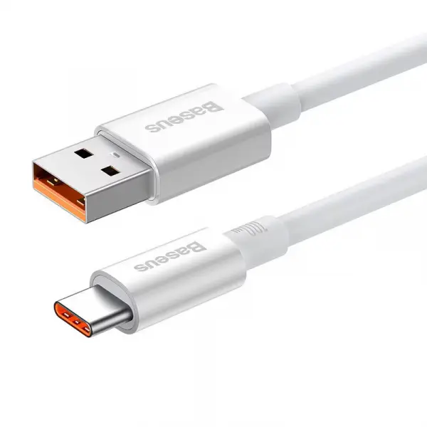 Cablu Date si Incarcare USB-A - USB-C Baseus Superior Series, 100W, 1m, Alb P10320102214-01