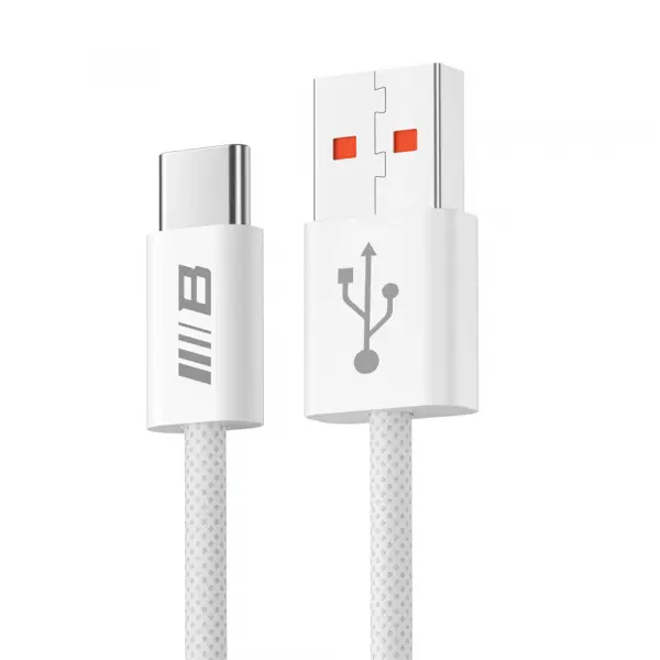 Cablu Date si Incarcare USB-A - USB-C Blueo, 18W, 1.5m, Alb