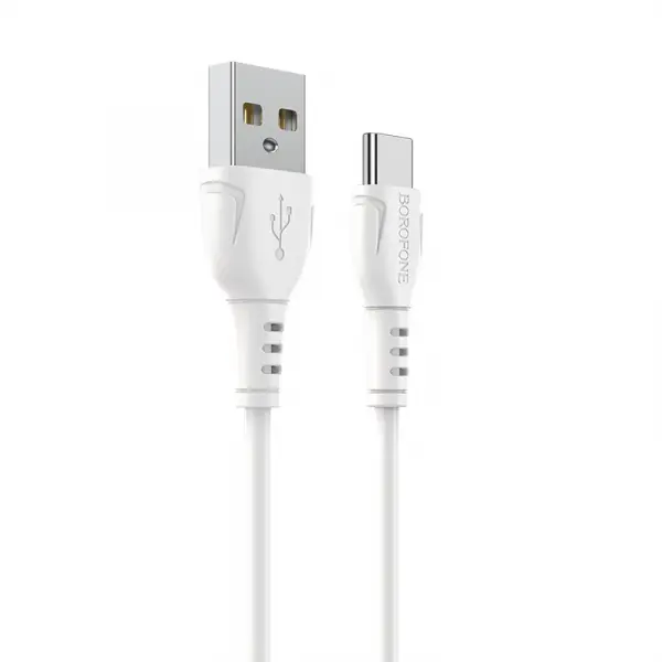 Cablu Date si Incarcare USB-A - USB-C Borofone BX51 Triumph, 20W, 1m, Alb