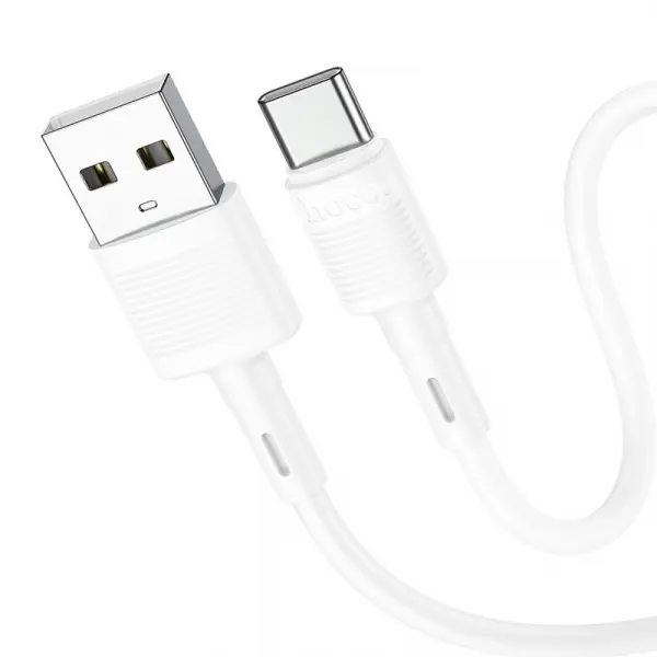 Cablu Date si Incarcare USB-A - USB-C HOCO X83 Victory, 20W, 1m, Alb