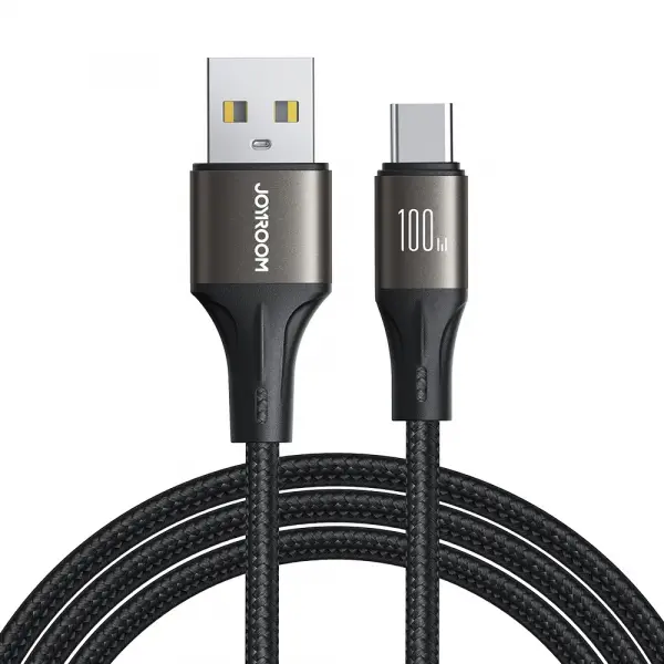 Cablu Date si Incarcare USB-A - USB-C Joyroom S-A25 Light-Speed, 100W, 1.2m, Negru