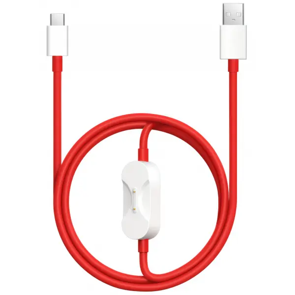 Cablu Date si Incarcare USB-A - USB-C / Pogo Pin OnePlus DL162, 80W, 1.2m, Rosu 5461100665