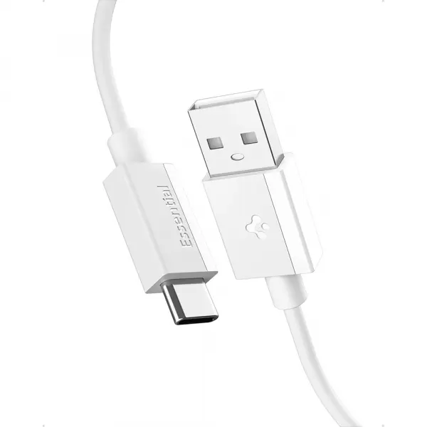 Cablu Date si Incarcare USB-A - USB-C Spigen EB6015AC, 60W, 1.5m, Alb ACA10413