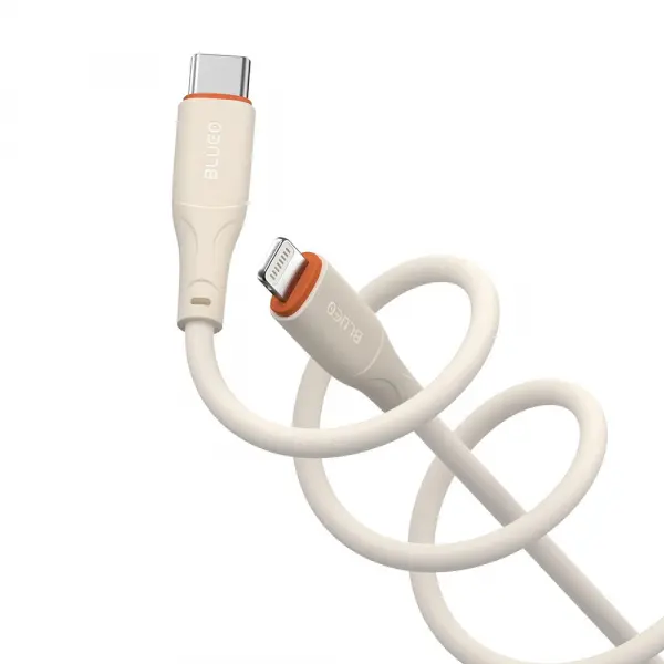 Cablu Date si Incarcare USB-C - Lightning Blueo Ape Legend, 20W, 1.5m, Portocaliu