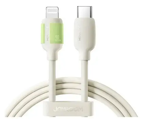 Cablu Date si Incarcare USB-C - Lightning Joyroom S-A53, 30W, 1.2m, Bej