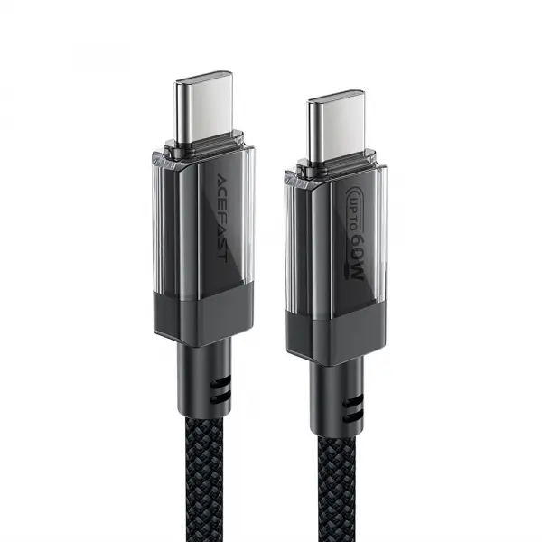 Cablu Date si Incarcare USB-C - USB-C Acefast C12-03, 60W, 1.2m, Negru