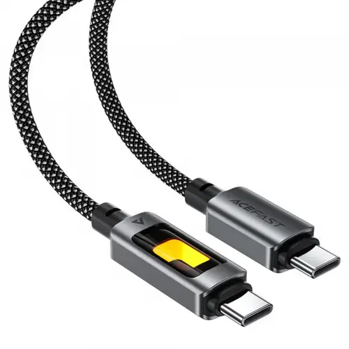 Cablu Date si Incarcare USB-C - USB-C Acefast C21-03, 60W, 1.2m, Negru