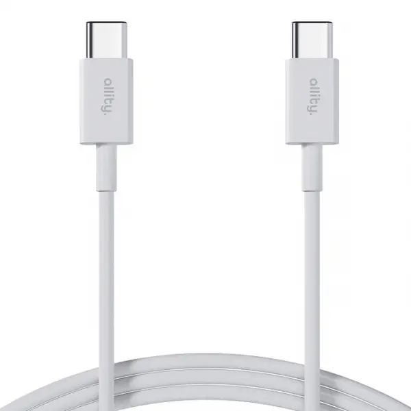Cablu Date si Incarcare USB-C - USB-C Allity. AUC-03, 100W, 1m, Alb