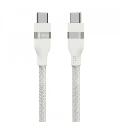 Cablu Date si Incarcare USB-C - USB-C Anker A82E2H21, 240W, 0.9m, Alb