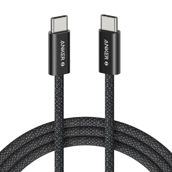Cablu Date si Incarcare USB-C - USB-C Anker Zolo, 240W, 1.8m, Negru A8060H12