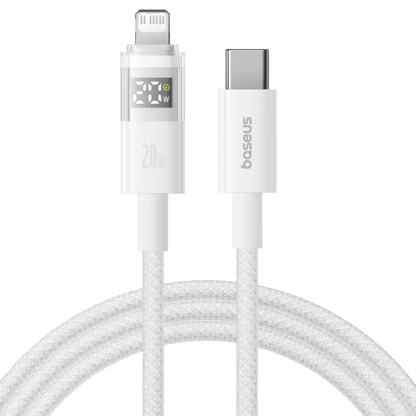 Cablu Date si Incarcare USB-C - USB-C Baseus Display 2, 100W, 2m, Alb P10382702211-01