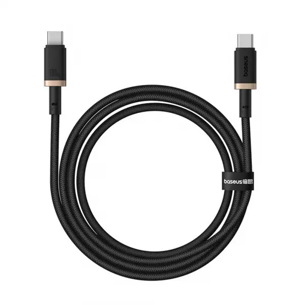 Cablu Date si Incarcare USB-C - USB-C Baseus Dura Series, 100W, 1m, Auriu P10377803U01-00