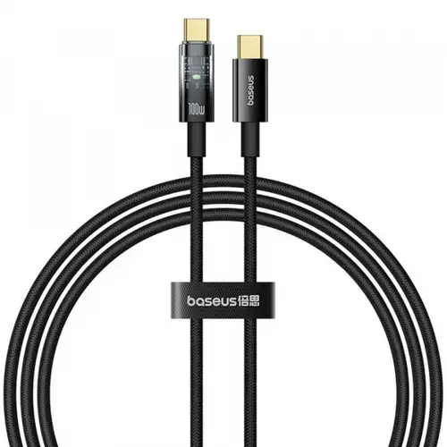 Cablu Date si Incarcare USB-C - USB-C Baseus P10319704111-00 Explorer, 100W, 2m, Negru