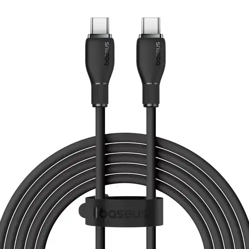 Cablu Date si Incarcare USB-C - USB-C Baseus Pudding, 100W, 2m, Negru