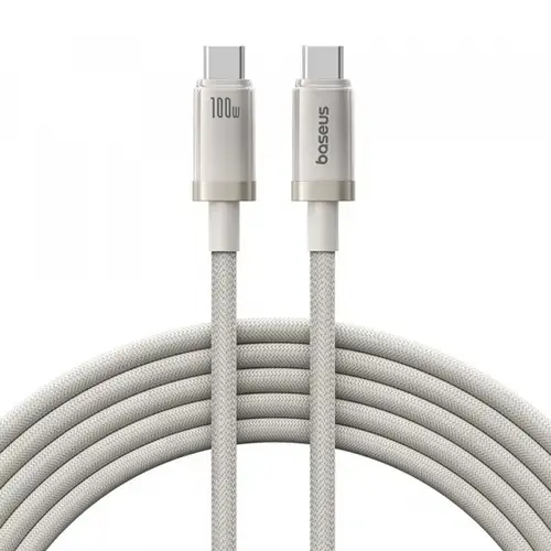 Cablu Date si Incarcare USB-C - USB-C Baseus Titanium P10378100G21-01, 100W, 2m, Auriu