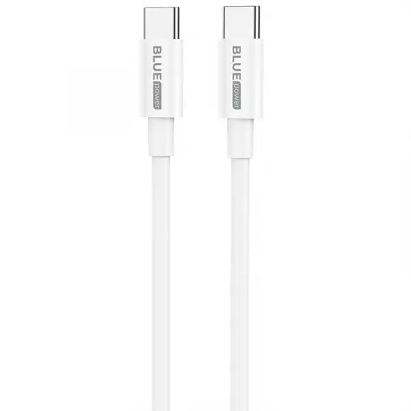 Cablu Date si Incarcare USB-C - USB-C BLUE Power BBX44, 100W, 1m, Alb
