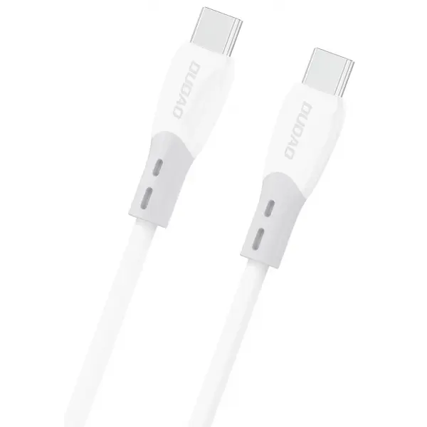 Cablu Date si Incarcare USB-C - USB-C Dudao L25SC, 60W, 2m, Alb