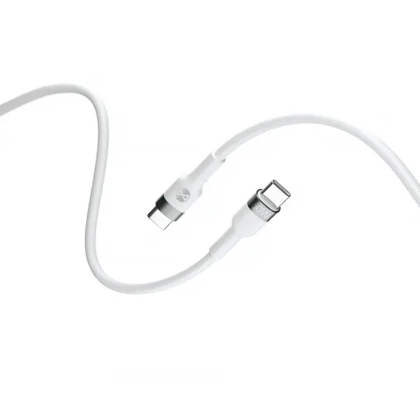 Cablu Date si Incarcare USB-C - USB-C Forever Flexible, 60W, 2m, Alb